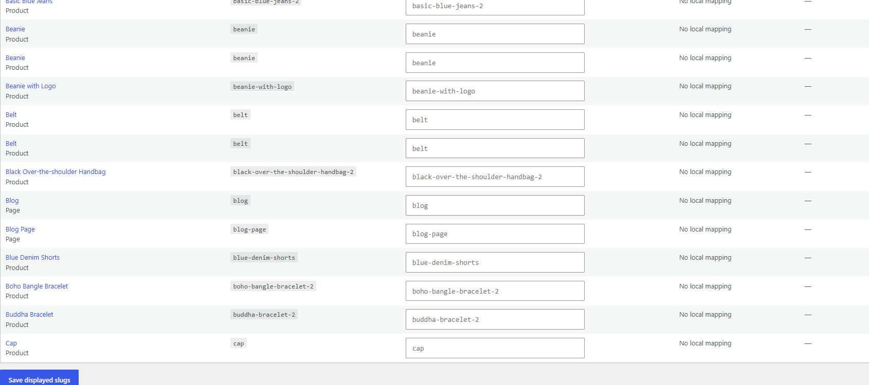 WooCommerce Product Slug Management